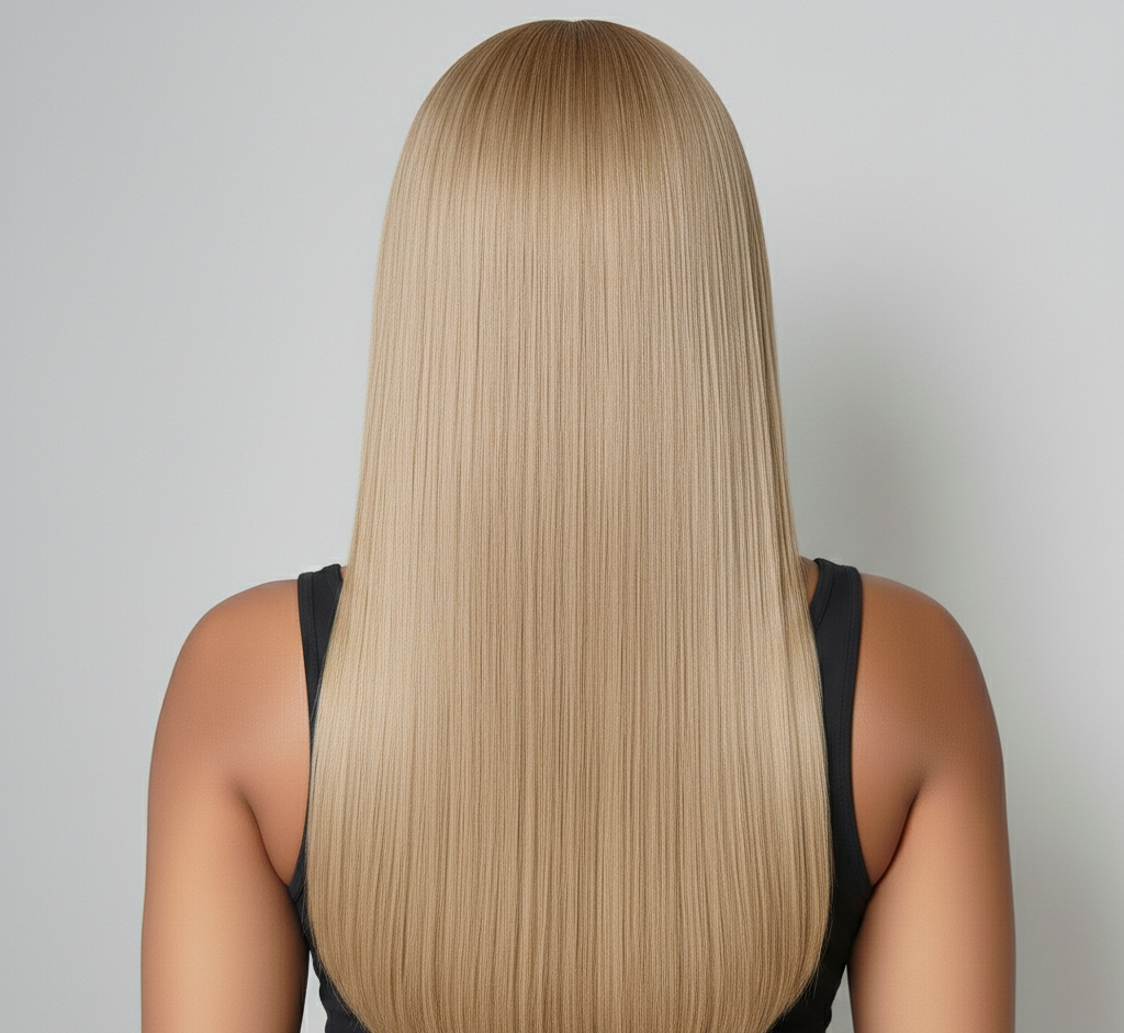 Brazilian Straight 24” Blonde Wig – 100% Virgin Human Hair – Glueless