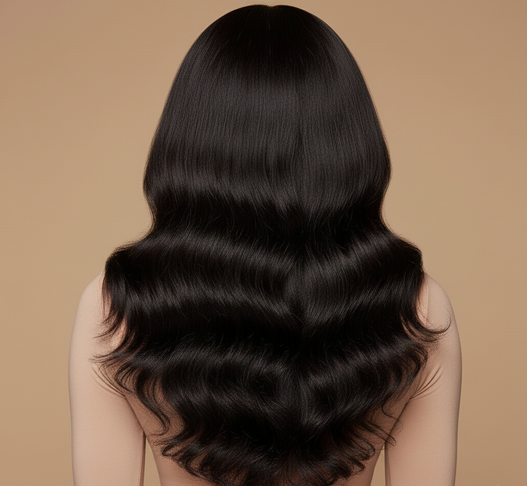 Brazilian Curly 28” Black Wig – 100% Virgin Human Hair