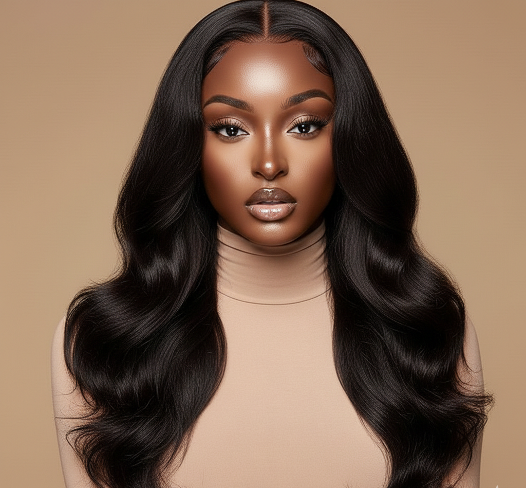 Brazilian Curly 28” Black Wig – 100% Virgin Human Hair