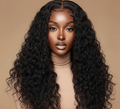 Brazilian Beach Wave 16" Black Wig – 100% Virgin Human Hair
