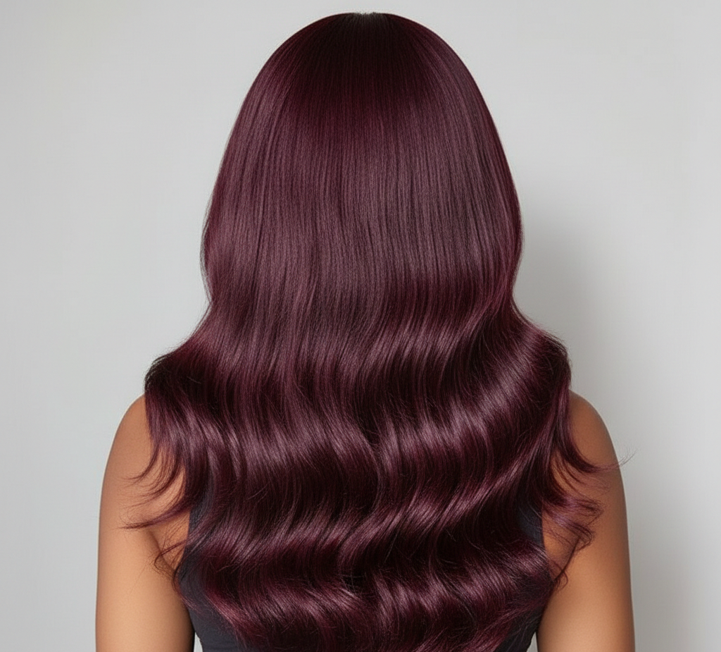 Brazilian Curly 24” Burgundy Wig – 100% Virgin Human Hair