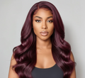 Brazilian Curly 24” Burgundy Wig – 100% Virgin Human Hair